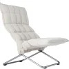 Woodnotes K chair, wide, tubular base, natural/white