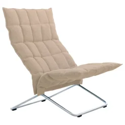 Woodnotes K chair, wide, tubular base, natural/black