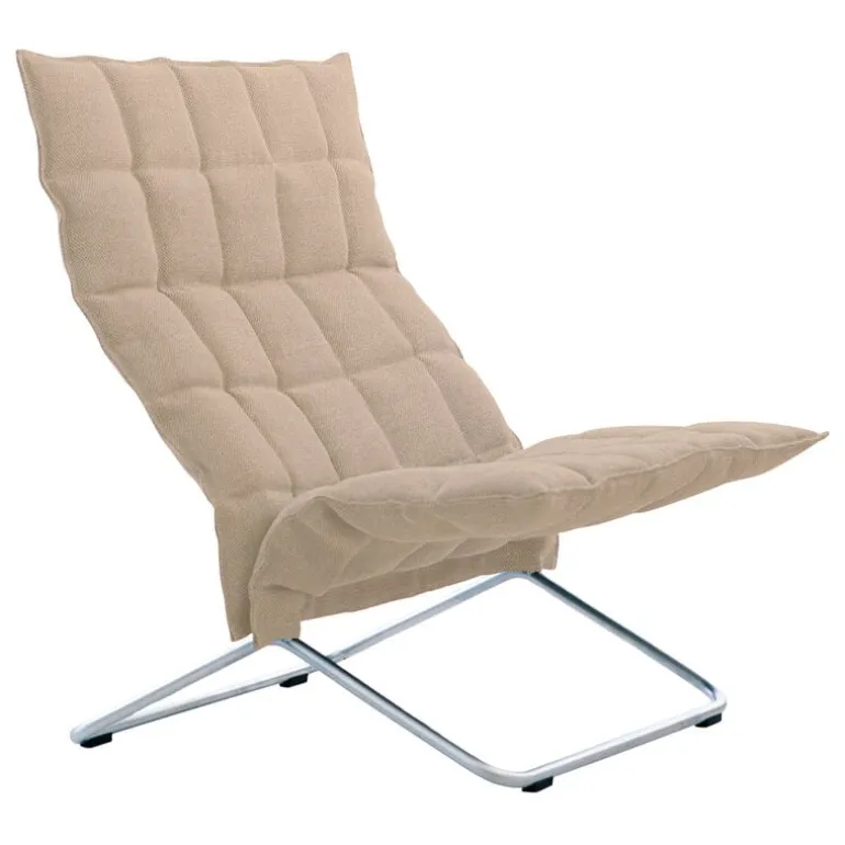 Woodnotes K chair, wide, tubular base, natural/black