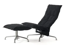 Woodnotes K ottoman, narrow, star base, black