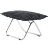 Woodnotes K ottoman, narrow, tubular base, black
