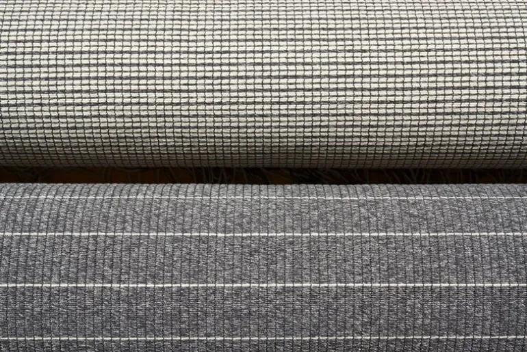 Woodnotes Line In-Out rug, melange grey - light sand