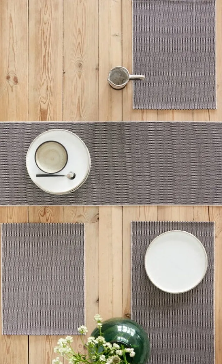 Woodnotes Morning table runner, 35 x 120 cm, black - stone