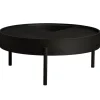 Woud Arc coffee table 89 cm, black painted ash