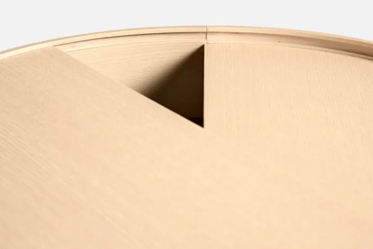 Woud Arc coffee table 66 cm, white pigmented oak