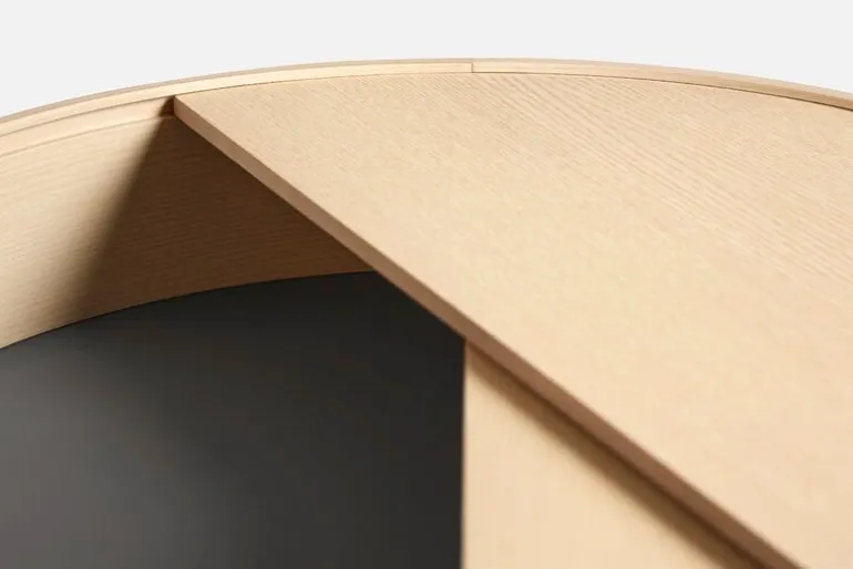 Woud Arc coffee table 66 cm, white pigmented oak