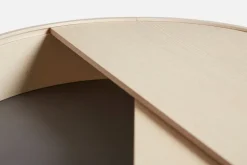 Woud Arc coffee table 66 cm, white pigmented ash