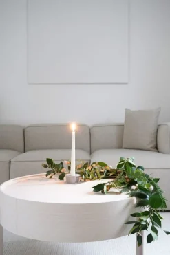 Woud Arc coffee table 66 cm, white pigmented ash