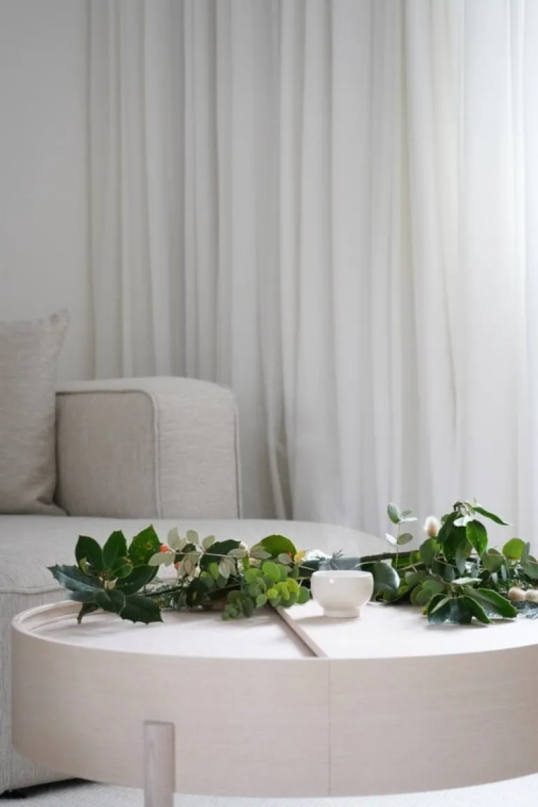 Woud Arc coffee table 66 cm, white pigmented ash