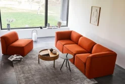 Woud Arc coffee table 66 cm, matt lacquered walnut