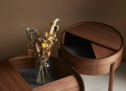 Woud Arc coffee table 66 cm, matt lacquered walnut