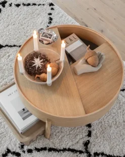 Woud Arc coffee table 66 cm, oiled oak