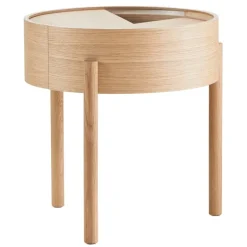 Woud Arc side table, oiled oak