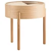 Woud Arc side table, white pigmented oak