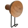 Woud Around wall hanger, large, matt lacquered walnut - black metal