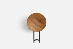 Woud Around wall hanger, large, matt lacquered walnut - black metal