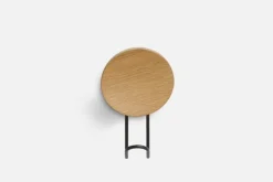 Woud Around wall hanger, large, white pigmented oak - black metal