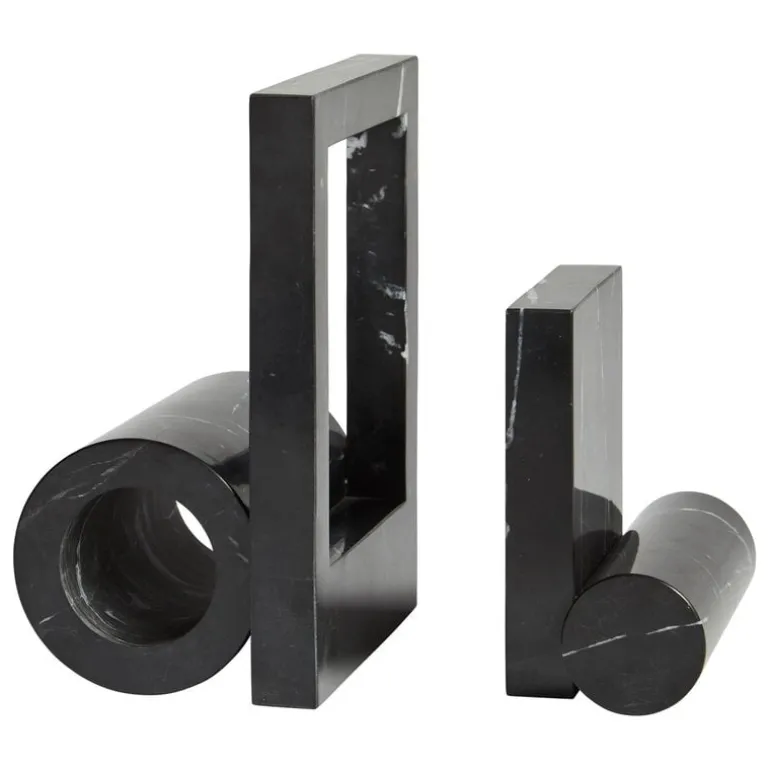 Woud Booknd bookend, 2 pcs, black marble