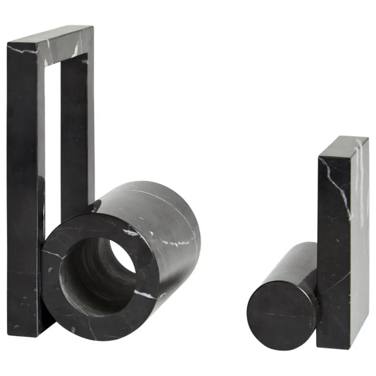 Woud Booknd bookend, 2 pcs, black marble