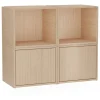 Woud Bricks shelving system C, white lacquered oak