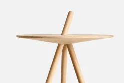 Woud Come Here side table, white pigmented lacquered oak