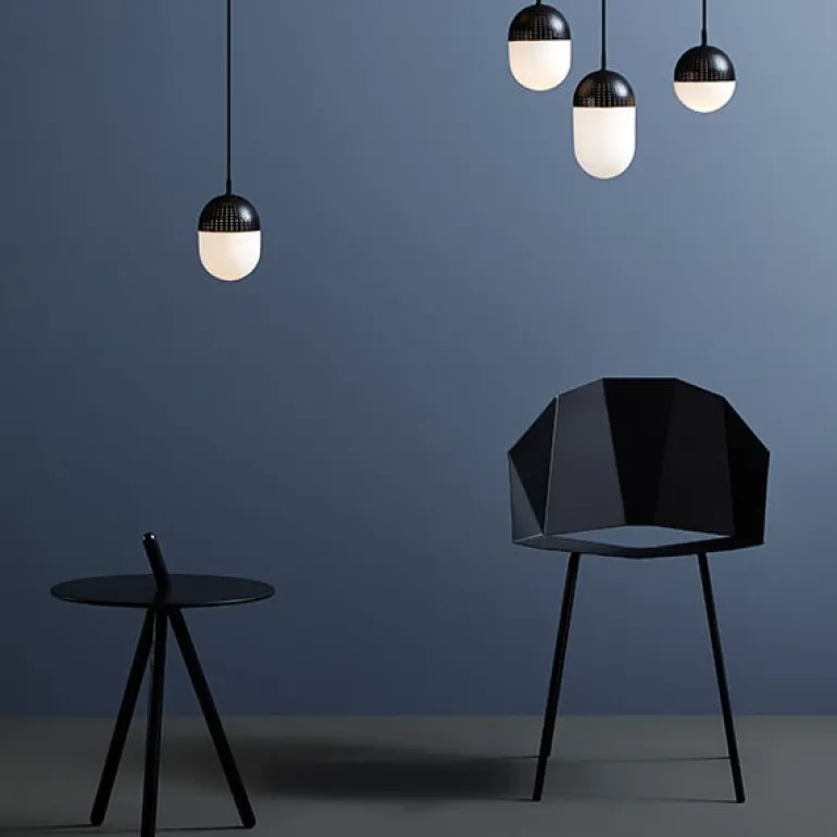 Woud Dot pendant, L, black