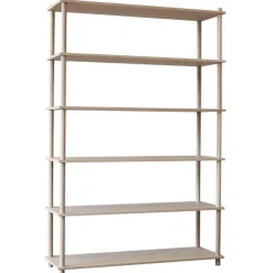 Woud Elevate shelving system 6, oak