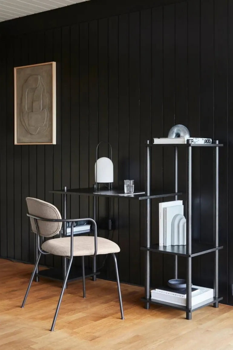 Woud Frame chair, black - beige Davis Sawana 17