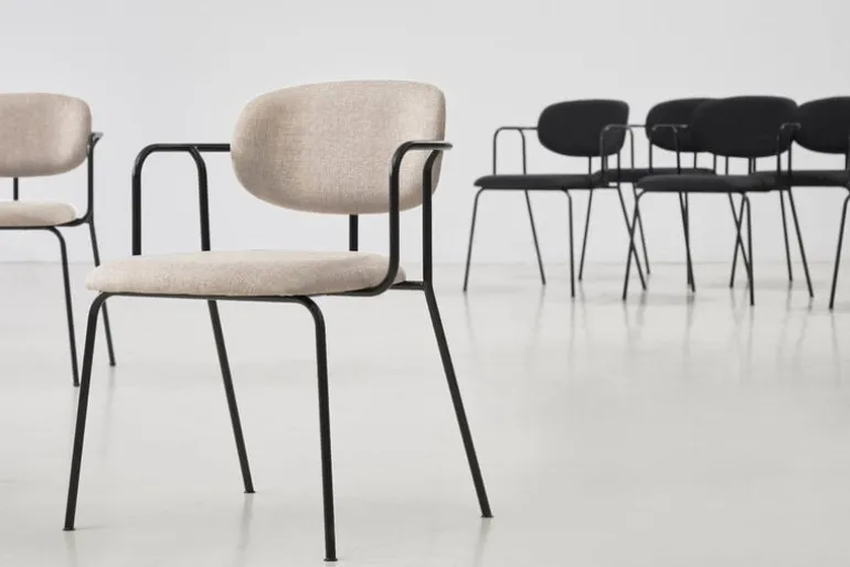 Woud Frame chair, black - beige Davis Sawana 17