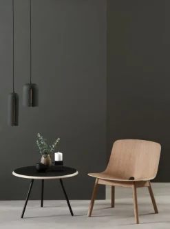 Woud Gap pendant, long, black