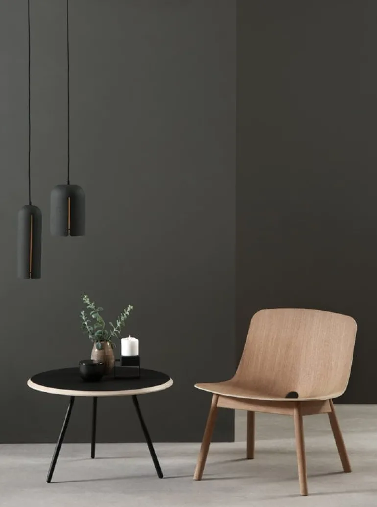 Woud Gap pendant, short, black