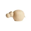 Woud Hibo Hippopotamus figurine, small, oak