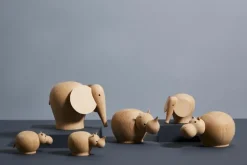 Woud Hibo Hippopotamus figurine, small, oak