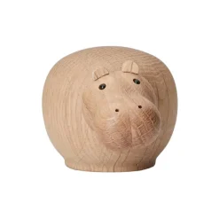 Woud Hibo Hippopotamus figurine, mini, oak