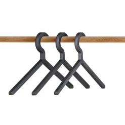 Woud Illusion hanger, set of 3, black