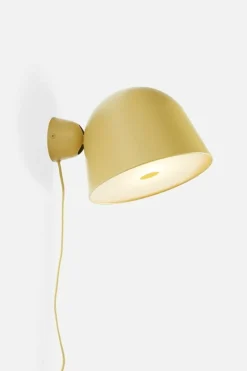 Woud Kuppi wall lamp, mustard yellow