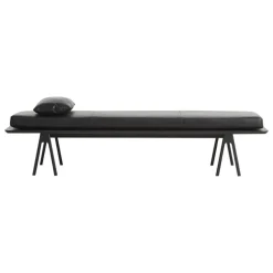 Woud Level cushion for daybed,  black leather Envy