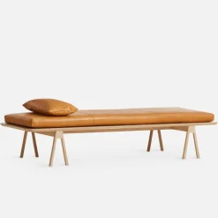 Woud Level cushion for daybed, cognac leather Envy