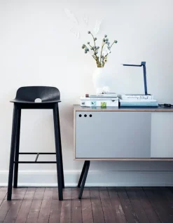 Woud Mono bar stool 65 cm, black