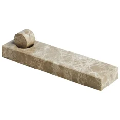 Woud Monolith incense holder, light brown marble