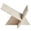 Woud Mountain magazine holder, grey travertine