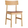 Woud Pause dining chair 2.0, oiled oak - cognac leather