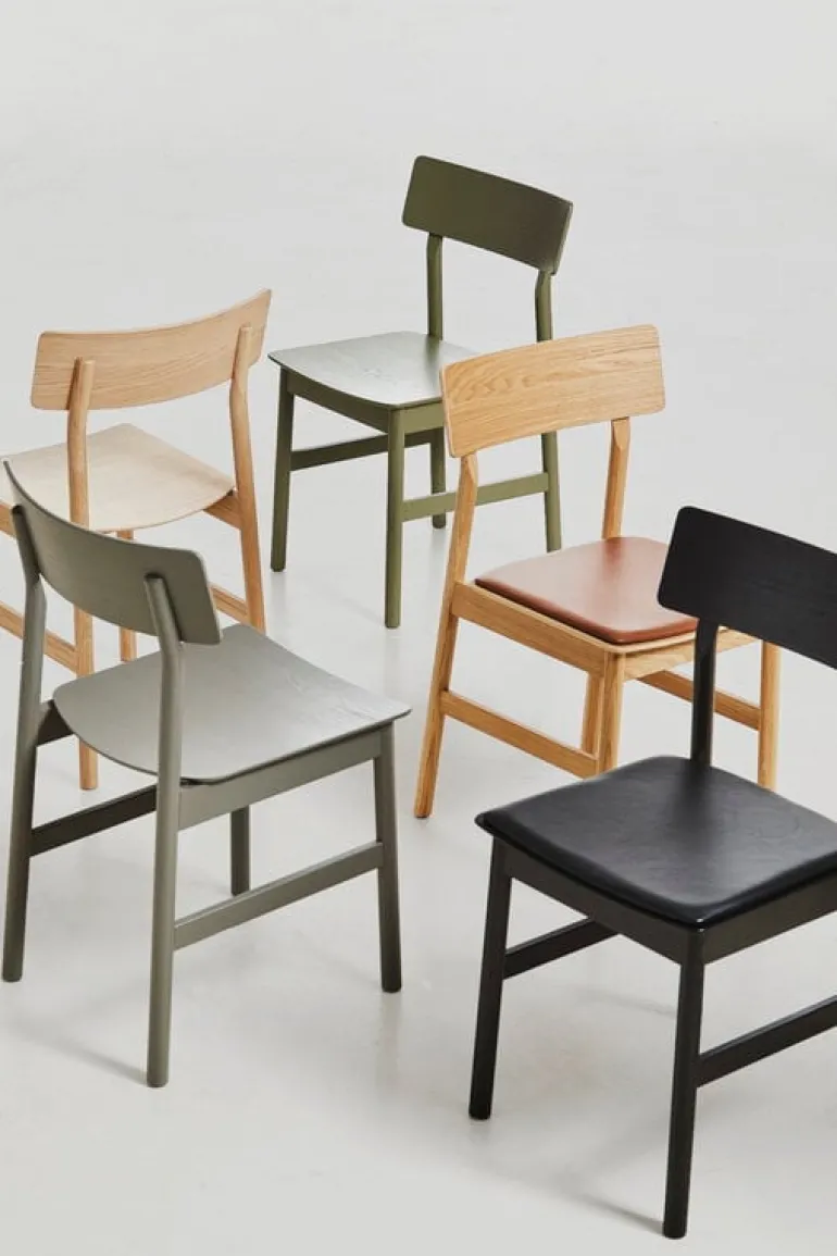 Woud Pause dining chair 2.0, oiled oak - cognac leather