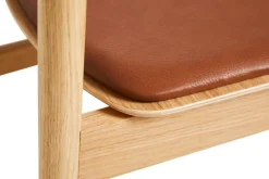 Woud Pause dining chair 2.0, oiled oak - cognac leather