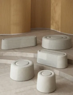 Woud Praline pouf, 52 cm, Alpine 01 Natural