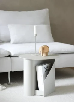 Woud Sentrum side table, warm grey