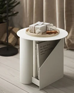 Woud Sentrum side table, warm grey