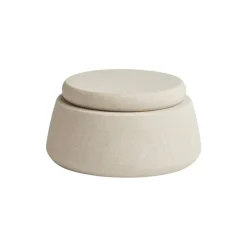Woud Serene jar, low, grey sandstone