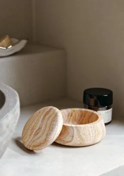 Woud Serene jar, low, rainbow sandstone