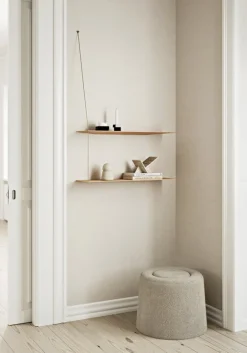 Woud Serene jar, tall, grey sandstone